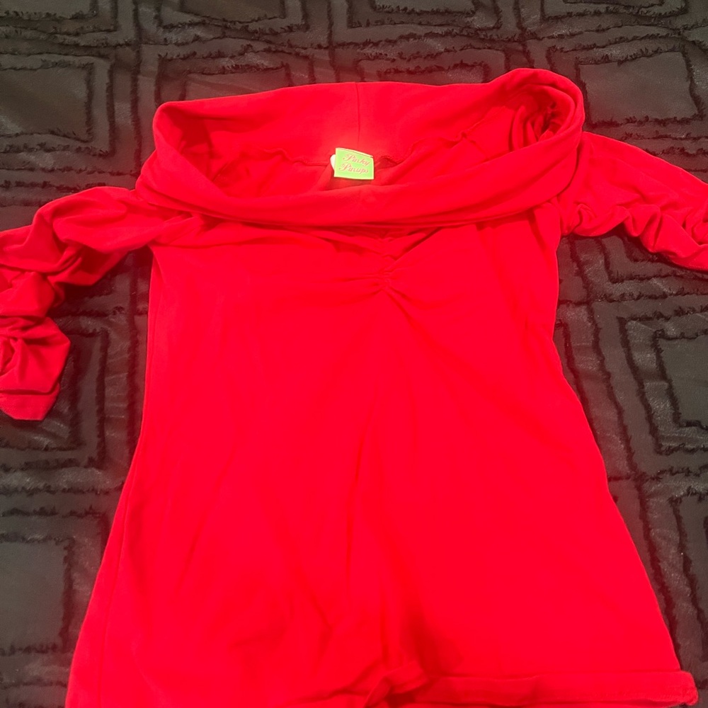 Red Off-Shoulder Top